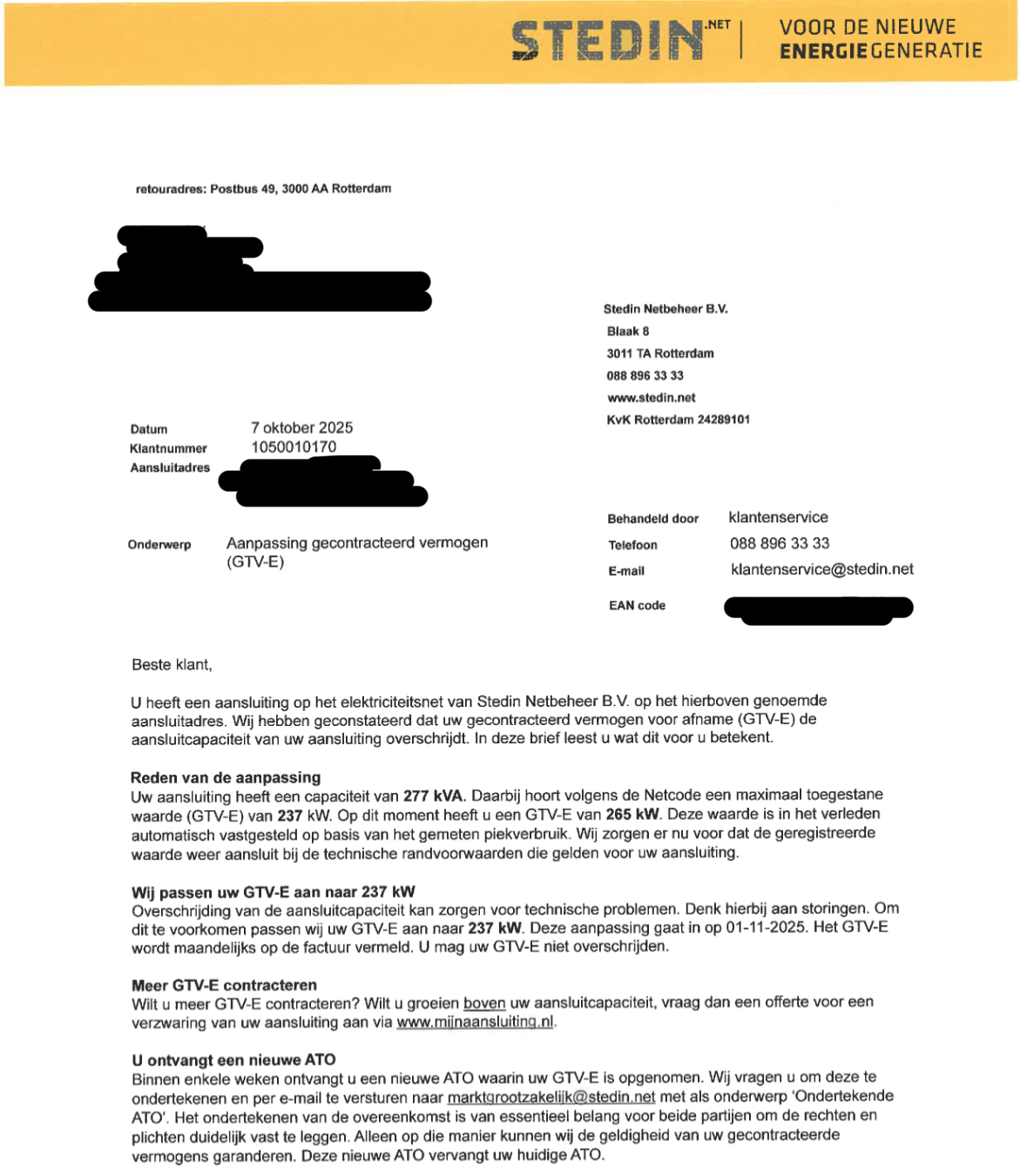 Brief Stedin Brief Stedin